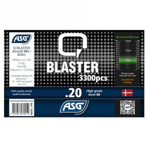 Шары страйкбольные ASG Q Blaster 0,20g Airsoft BB -3300 pcs. in bottle (19399)